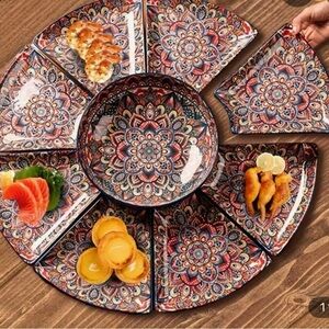 Colorful Mandala Pattern Dinnerware Set